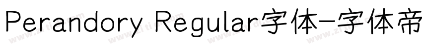 Perandory Regular字体字体转换